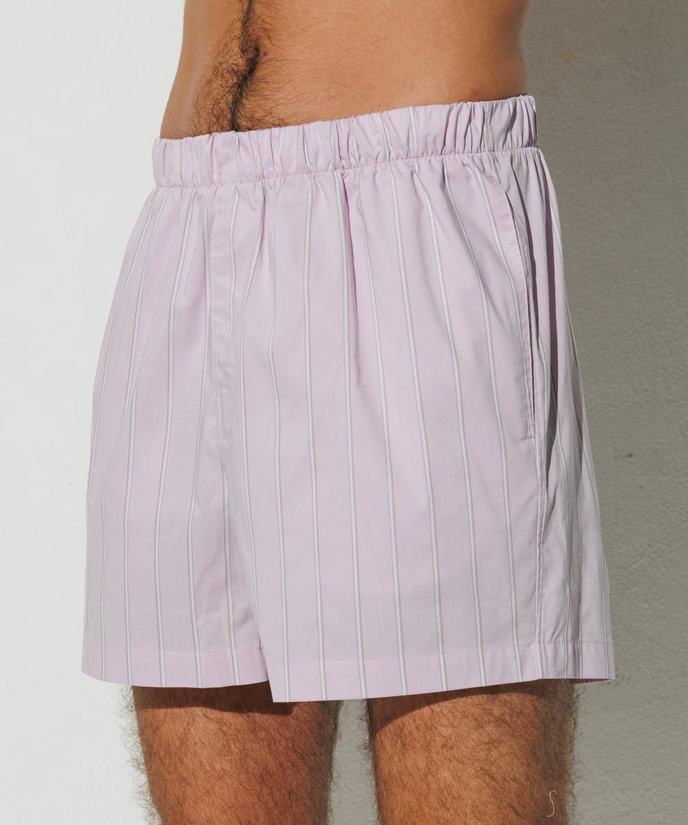 ★BADBLOOD★ Destroyed Lonely Boxer Shorts Cream w-srt24-051 Badblood Destroyed Lonely Boxer Shorts - Cream – BBGSHOPHK