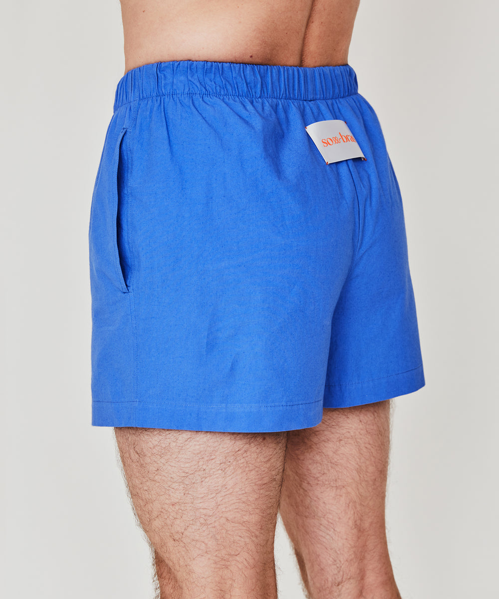 Organic Cotton Boxer Shorts - Santorini blue – sombras