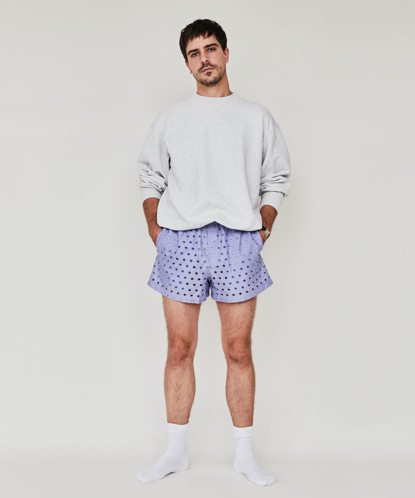 Boxer Lace Shorts - Icy lavender