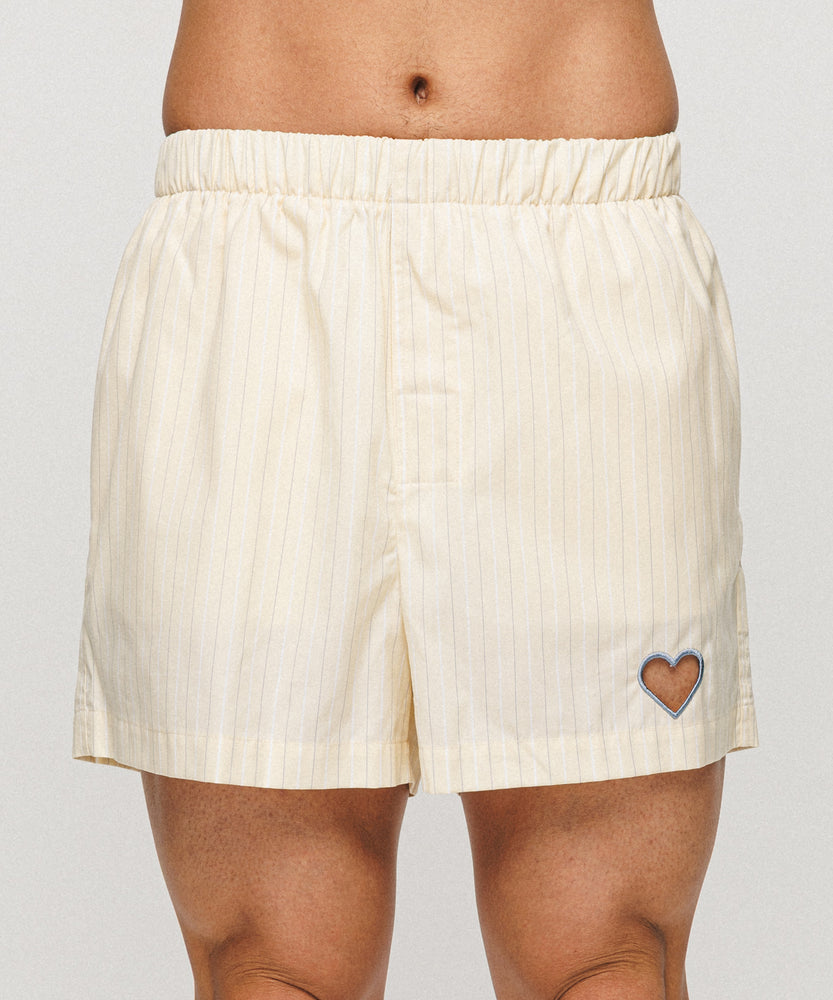 One Point Heart Lace Shorts - Citrus Clay