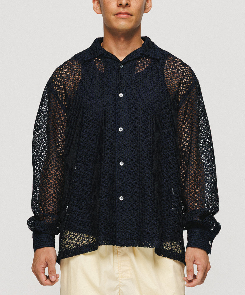 Summer Navy Lace Shirt