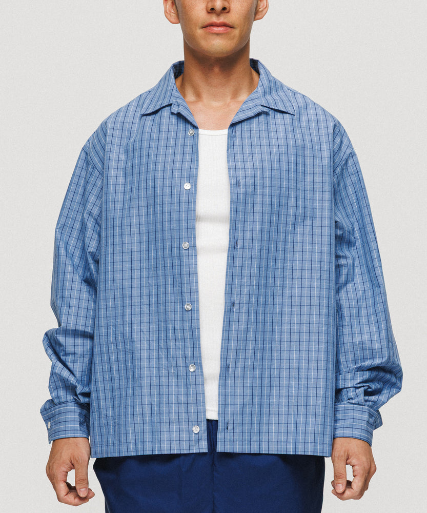 Blue Tattersall Check Long Sleeve Shirt