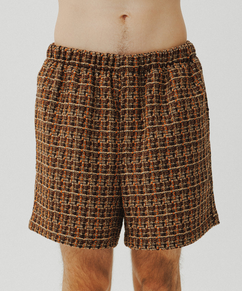 Glitter Tape Wool Tweeded Shorts | Spice Market