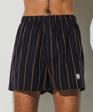 Embroidered "On time" Cotton Boxer Shorts by INIGO STUDIO