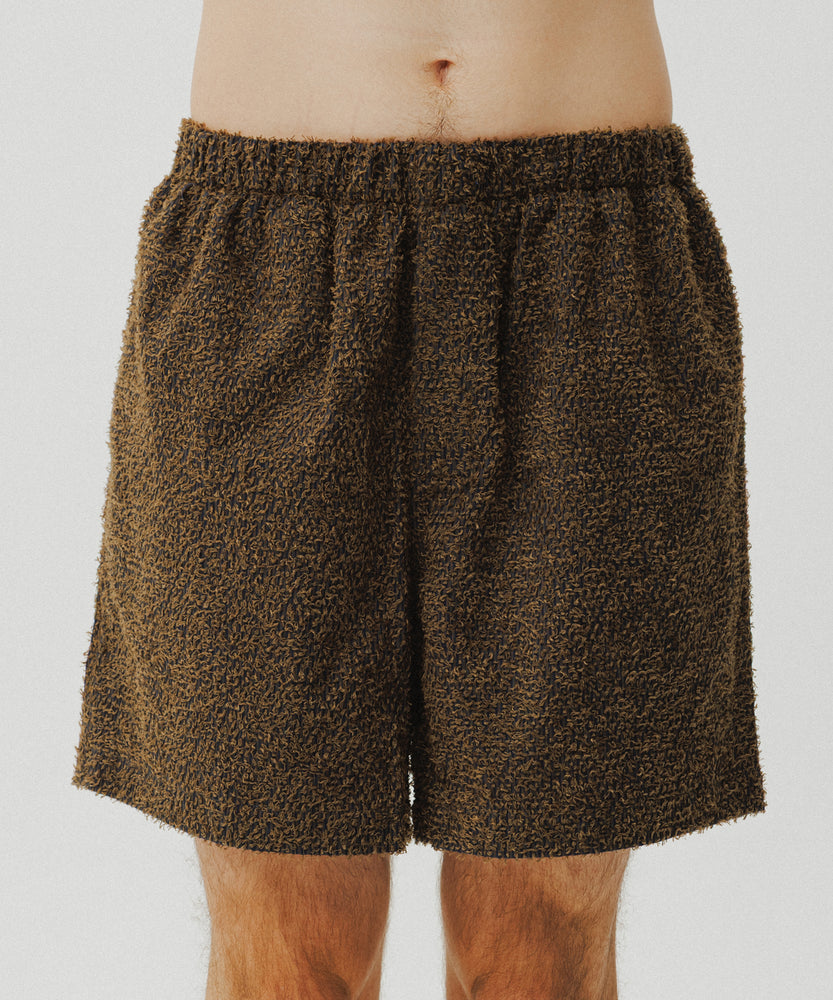Grass Cotton Jacquard Shorts | Majorelle Midnight