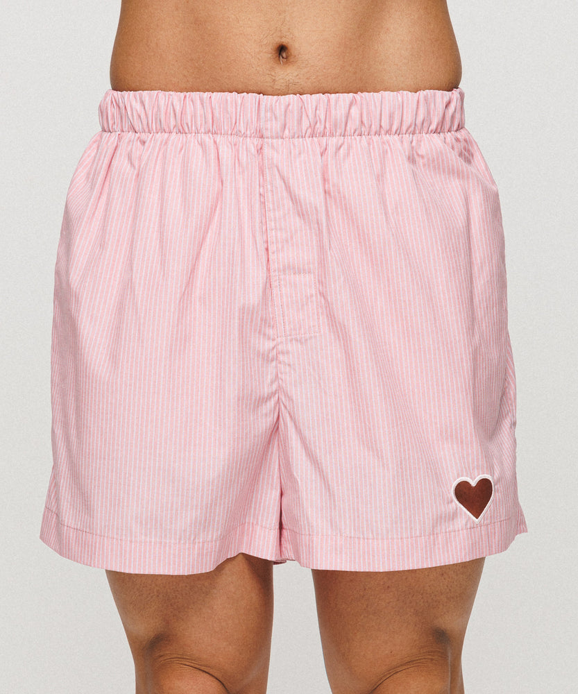 One Point Heart Lace Shorts - Tomate Vivo