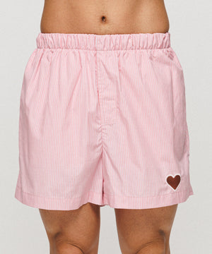 One Point Heart Lace Shorts - Tomate Vivo