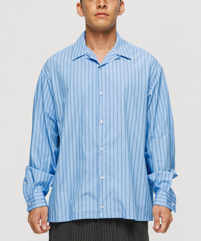 Blue Stripe Long Sleeve Shirt - Santorini