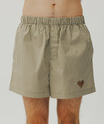 One Point Heart Lace Shorts - Sage