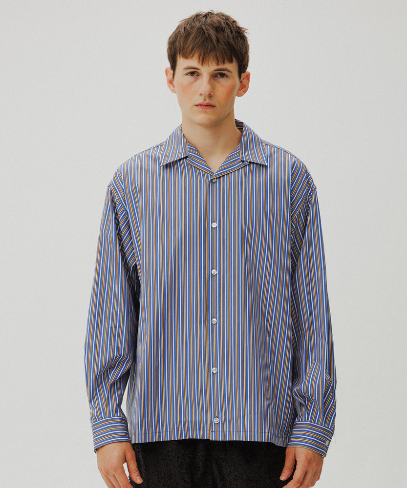 Blue Ottoman Stripe Long Sleeve Shirt
