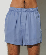 Silk-like Boxer Shorts - Athens Blue