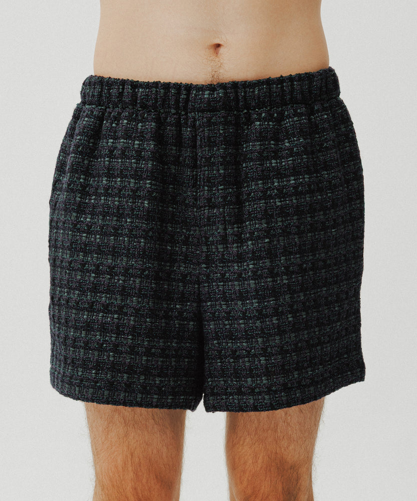 Glitter Tape Wool Tweeded Shorts | Palm Lagoon