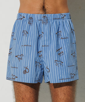 "Mediodia" Cotton Boxer Shorts by INIGO STUDIO