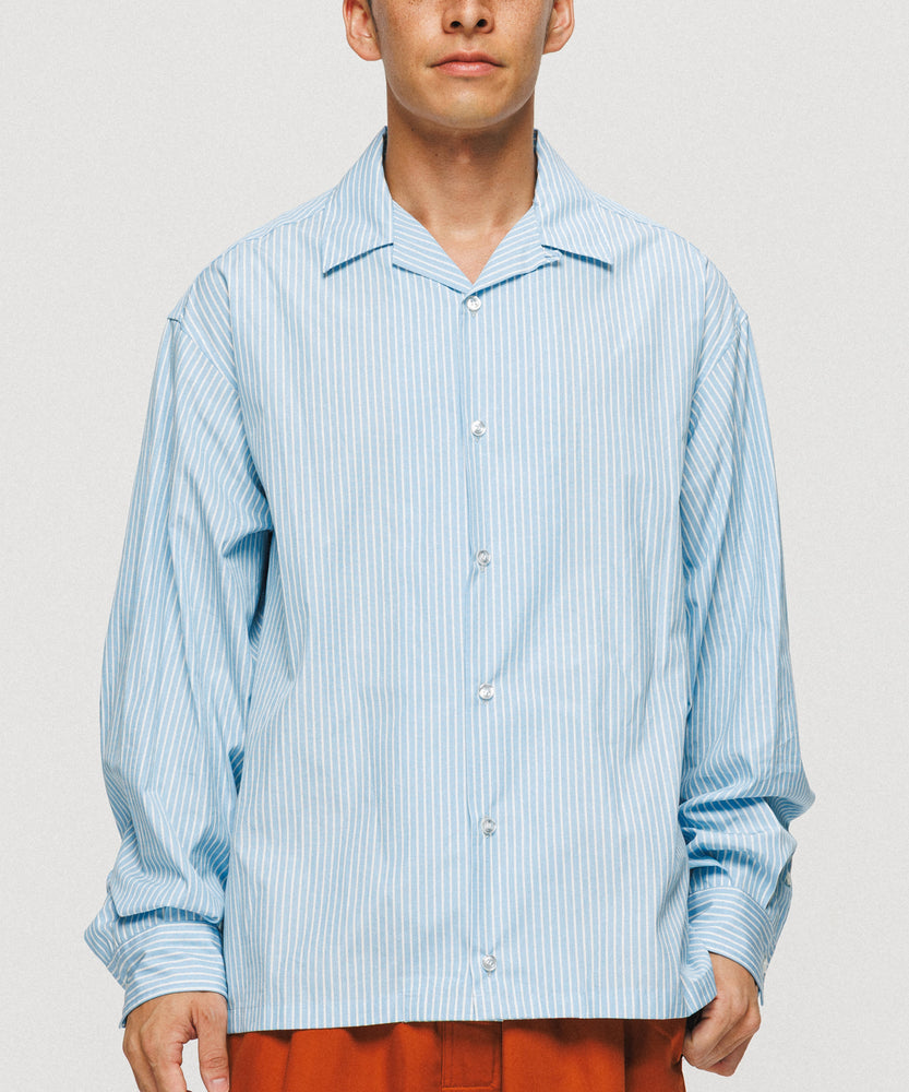 Blue Stripe Long Sleeve Shirt - Portofino Mist
