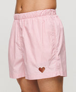 One Point Heart Lace Shorts - Tomate Vivo