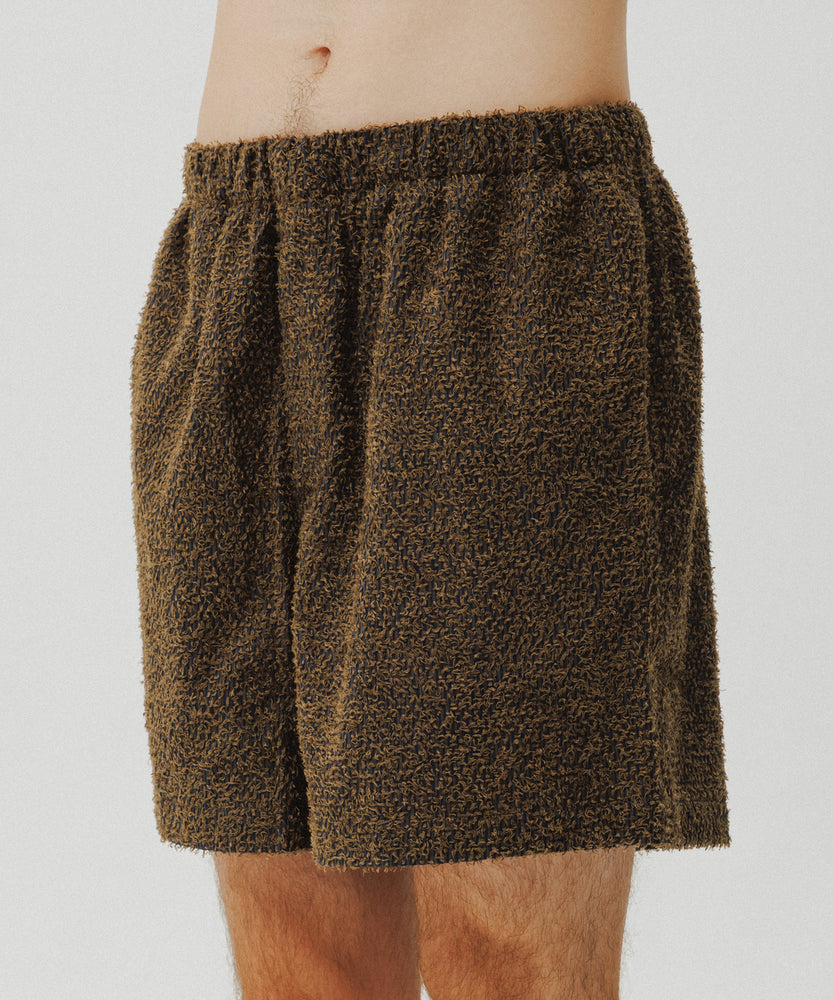 Grass Cotton Jacquard Shorts | Majorelle Midnight