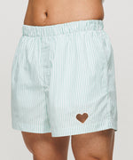 One Point Heart Lace Shorts - Sierra Sage