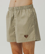 One Point Heart Lace Shorts - Sage