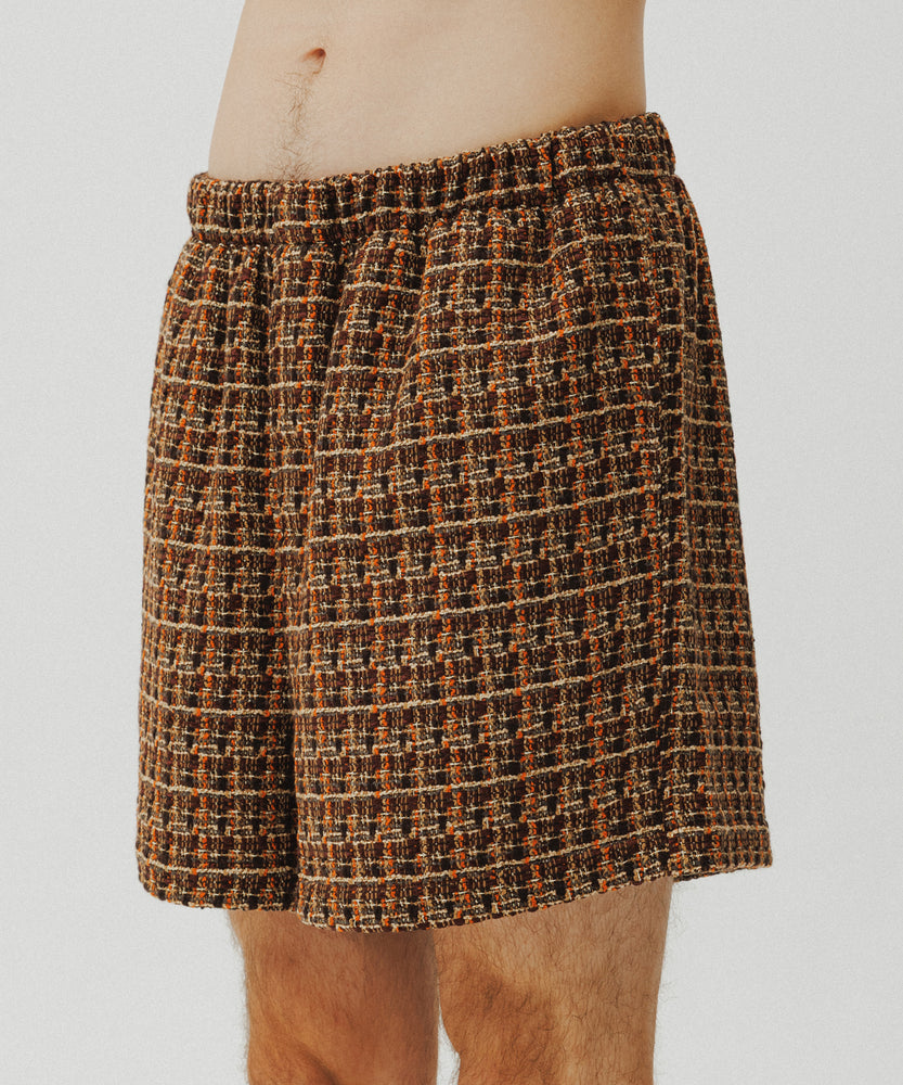 Glitter Tape Wool Tweeded Shorts | Spice Market
