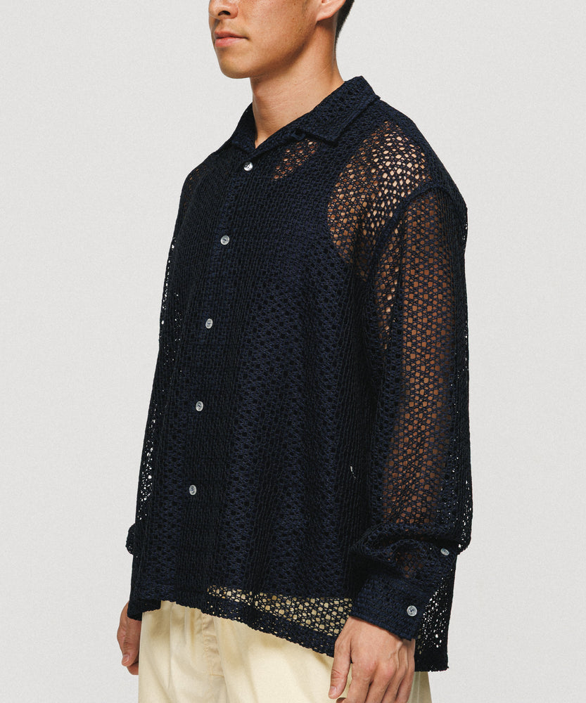 Summer Navy Lace Shirt