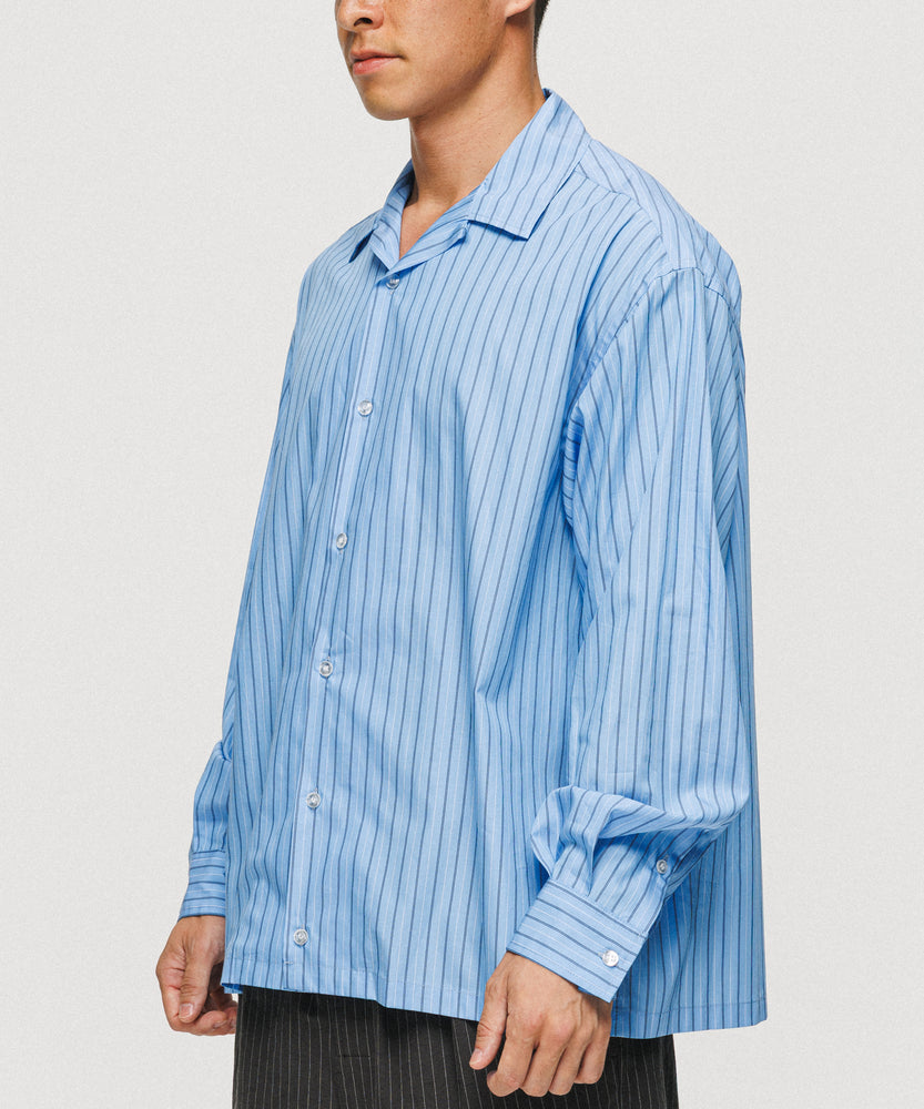 Blue Stripe Long Sleeve Shirt - Santorini