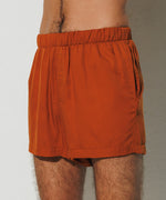 Silk-like Boxer Shorts - Orange Dust