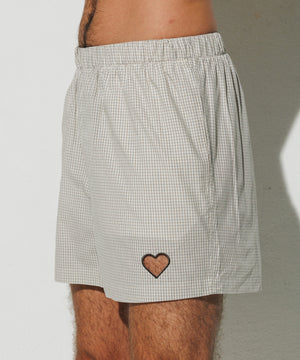 One Point Heart Lace Shorts - Monopoli Check