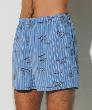 "Mediodia" Cotton Boxer Shorts by INIGO STUDIO