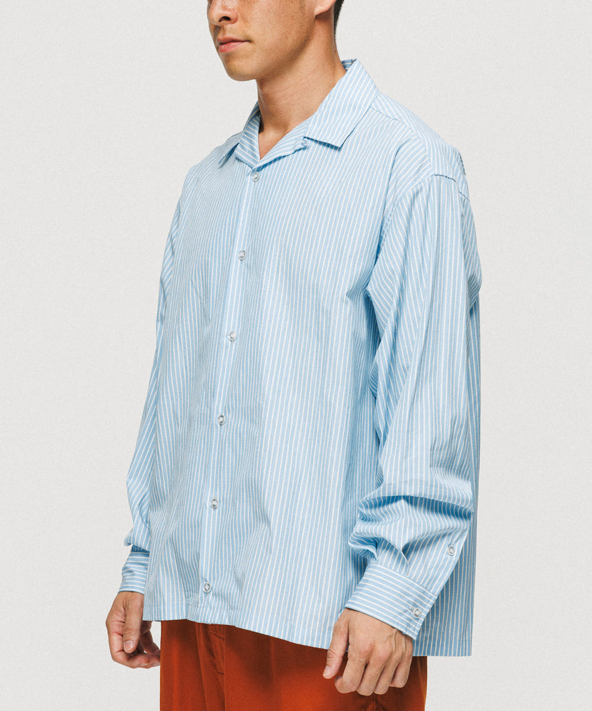 Blue Stripe Long Sleeve Shirt - Portofino Mist