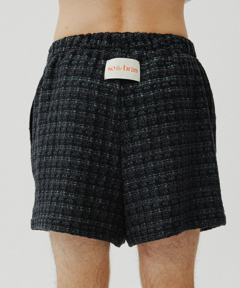 Glitter Tape Wool Tweeded Shorts | Palm Lagoon
