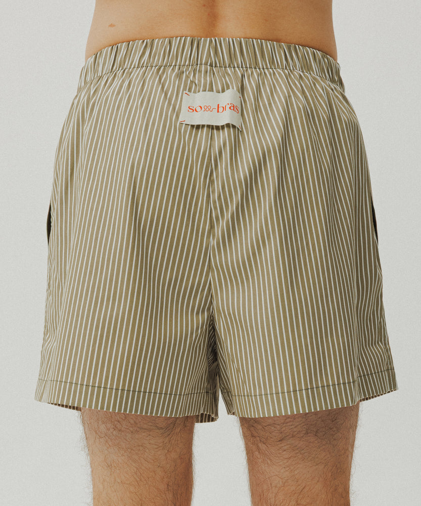 One Point Heart Lace Shorts - Sage