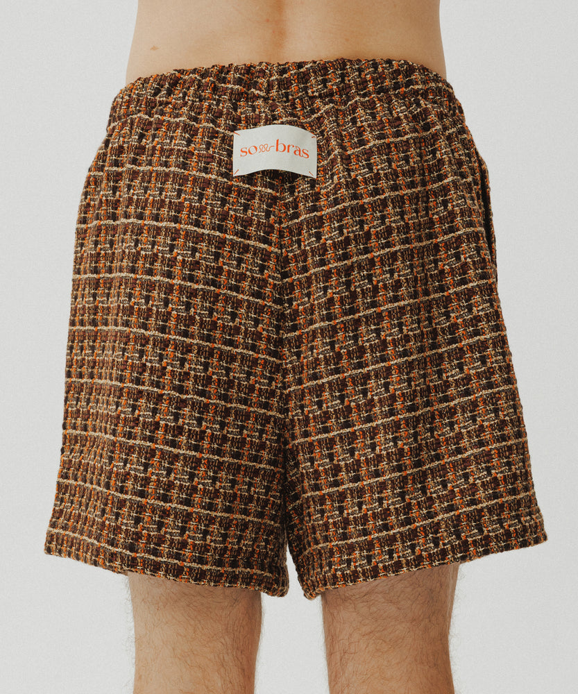 Glitter Tape Wool Tweeded Shorts | Spice Market
