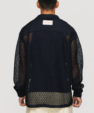 Summer Navy Lace Shirt