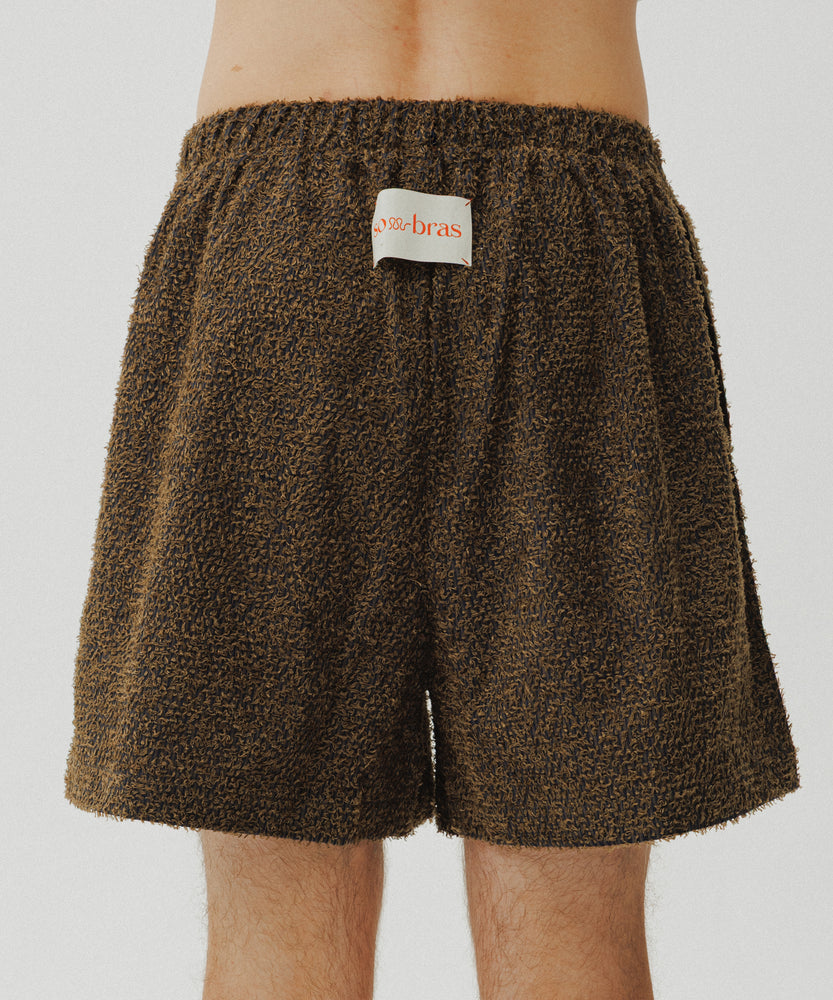 Grass Cotton Jacquard Shorts | Majorelle Midnight