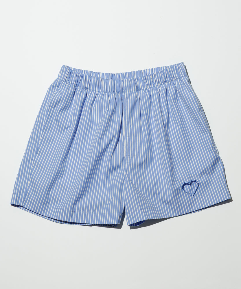 One Point Heart Lace Shorts - Venetian Blue