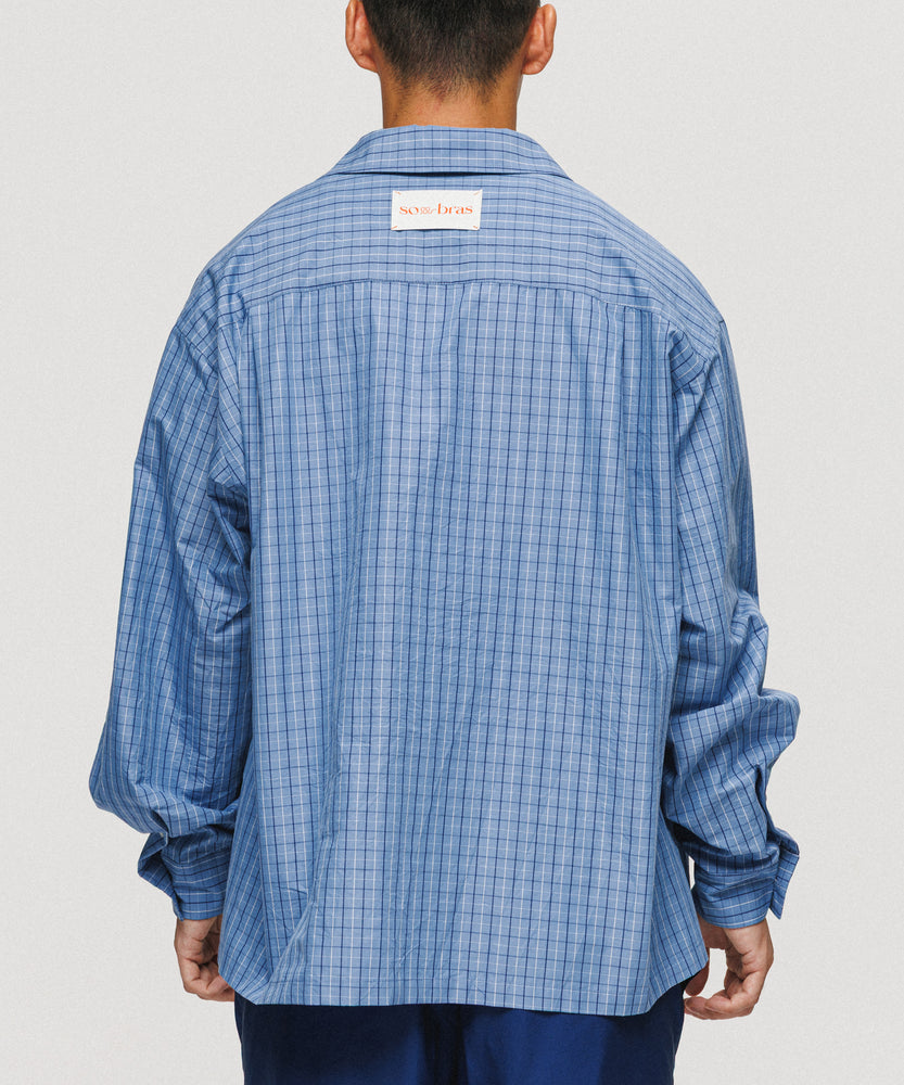 Blue Tattersall Check Long Sleeve Shirt