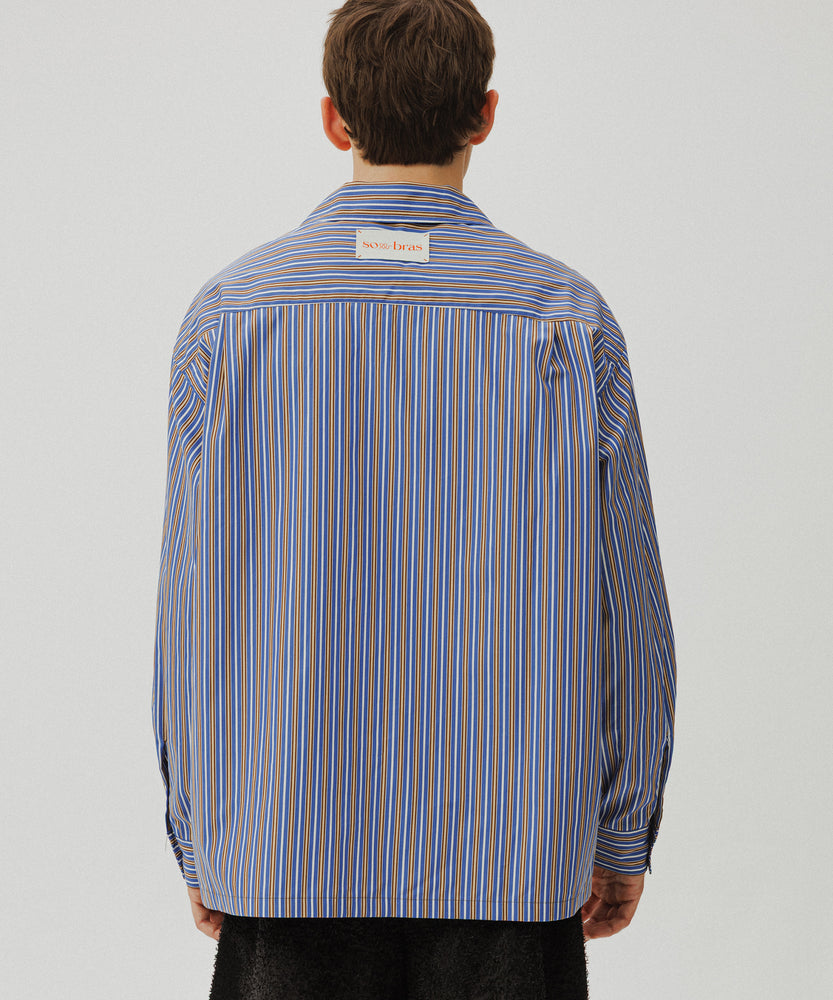 Blue Ottoman Stripe Long Sleeve Shirt