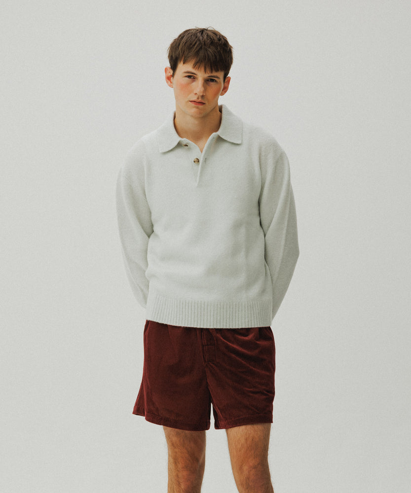 Sheer Velour Shorts | Desert Saffron