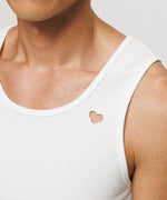 One Point Heart Cotton Rib Tank Top - 3 Pack