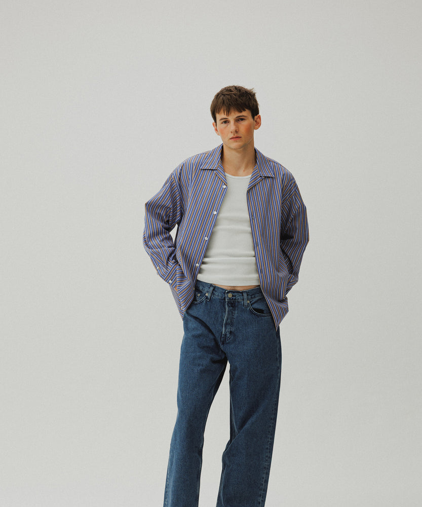 Blue Ottoman Stripe Long Sleeve Shirt