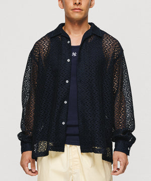 Summer Navy Lace Shirt