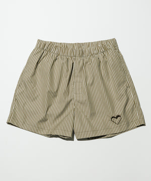 One Point Heart Lace Shorts - Sage