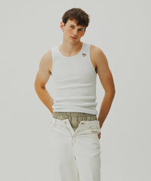 One Point Heart Lace Shorts - Sage