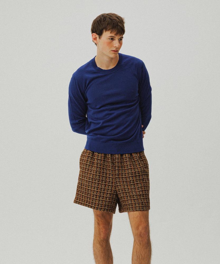 Glitter Tape Wool Tweeded Shorts | Spice Market