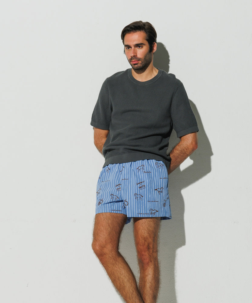 "Mediodia" Cotton Boxer Shorts by INIGO STUDIO