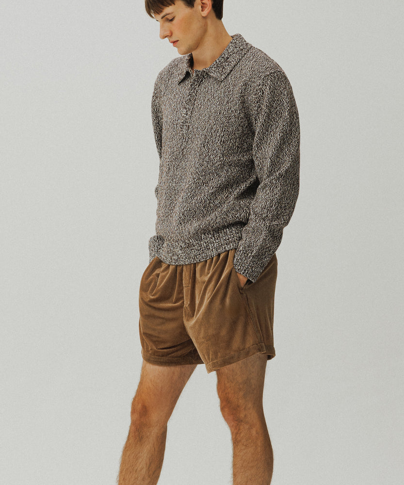 Sheer Velour Shorts | Atlas Sand