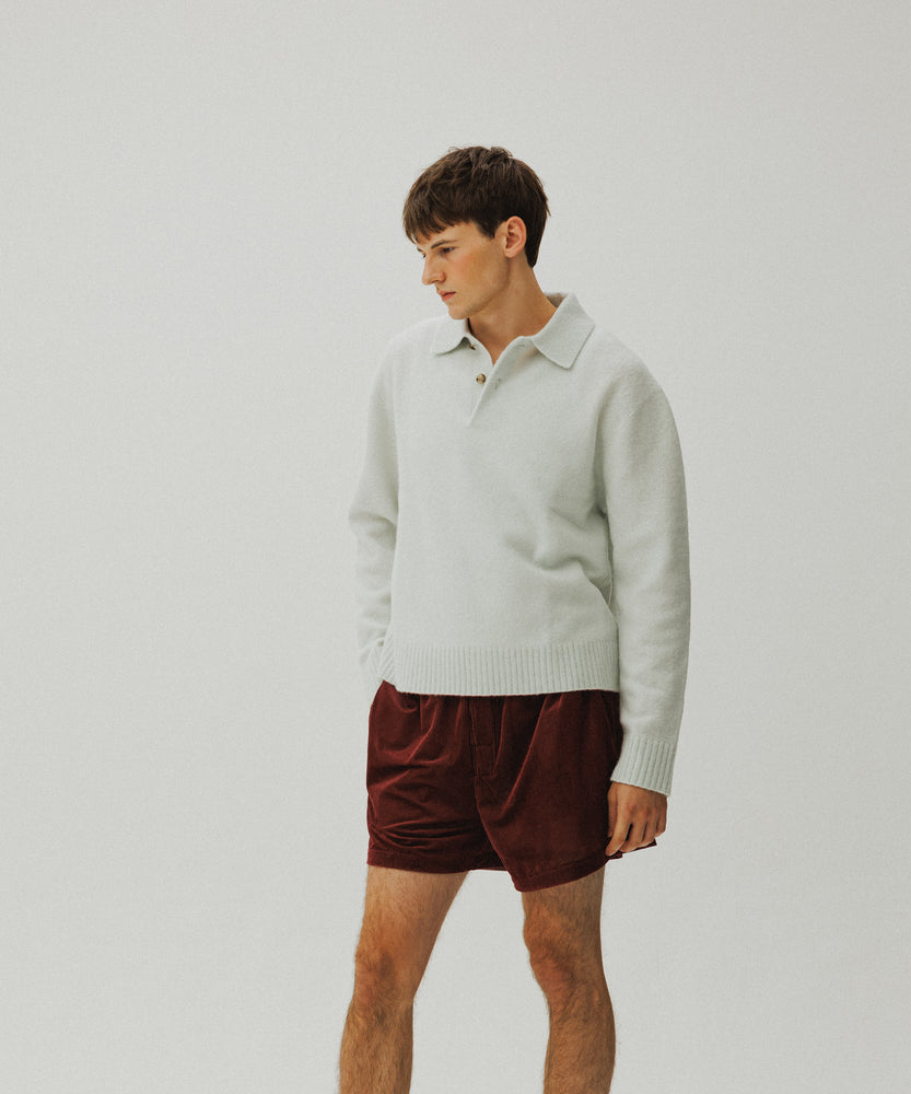 Sheer Velour Shorts | Desert Saffron