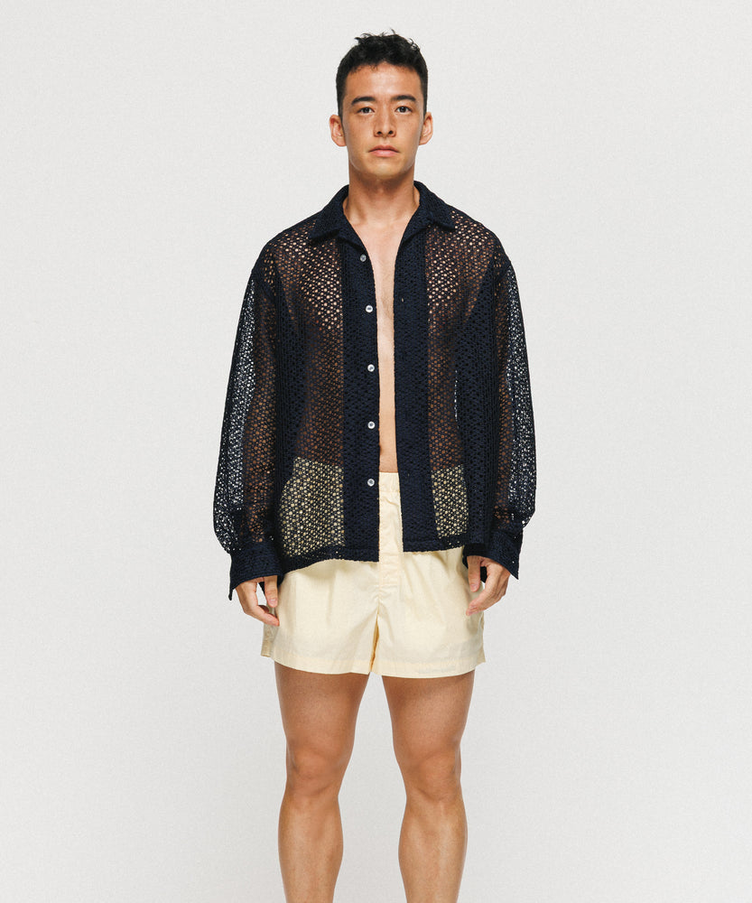 Summer Navy Lace Shirt