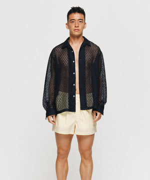 Summer Navy Lace Shirt