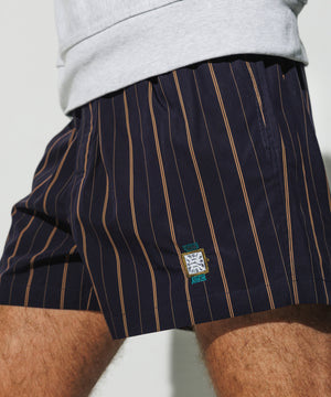 Embroidered "On time" Cotton Boxer Shorts by INIGO STUDIO